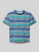 T-shirt met ronde hals en labeldetail