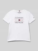 T-shirt met labelprint