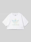 Kort T-shirt met labelprint