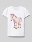 T-shirt met ronde hals, model 'HANI'
