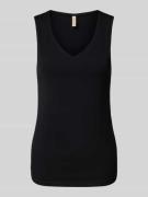 Top met bandjes en V-hals, model 'Marica'