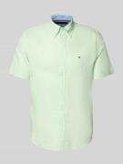 Regular fit vrijetijdsoverhemd van een mix van katoen en linnen