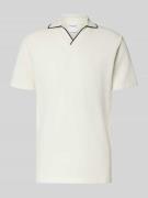 Slim fit poloshirt met V-hals, model 'SANGEV'