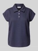 Regular fit poloshirt met knoopsluiting en kapmouwen