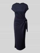 Maxi-jurk van lyocellmix met knoopdetail