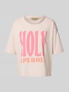 Boxy fit T-shirt met statementprint