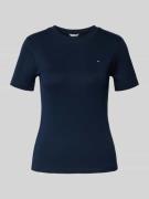 Slim fit T-shirt van puur katoen