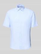 Slim fit linnen overhemd met knoopsluiting