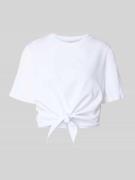 Kort T-shirt met knoopdetail