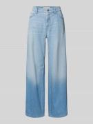 Wide leg jeans in verkorte pasvorm, model 'PALAZZO'