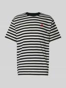 T-shirt met stitchingdetail, model 'BASIC STRIPE'