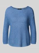 Gebreide pullover met boothals