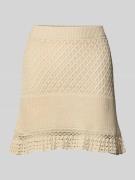 Gebreide rok met gehaakt kant, model 'WOLFGANG'