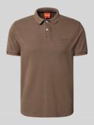 Regular fit poloshirt met labelstitching