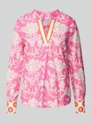 Regular fit blouse met tuniekkraag