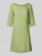 Knielange jurk van puur linnen