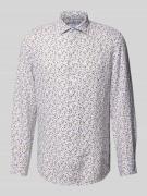 Slim fit zakelijk overhemd van linnen met kentkraag