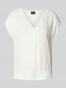 Relaxed fit blouseshirt van materiaalmix