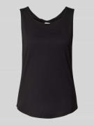 Regular fit top van katoenmix