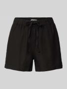 Loose fit korte broek van een mix van viscose en linnen, model 'CARO'