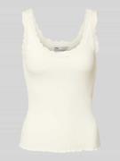 Regular fit tanktop met volants bij de zoom, model 'SRA'
