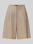 Relaxed fit bermuda van een mix van viscose en linnen
