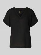 T-shirt met V-hals, model 'Delia'