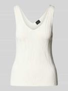 Slim fit gebreide top van viscosemix