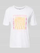 Regular fit T-shirt van puur katoen, model 'HENNY LIFE'