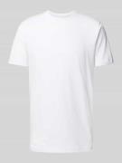 T-shirt met geribde ronde hals in een set van 2 stuks