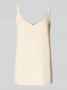 Top met bandjes van viscose met V-hals, model 'RADIA'