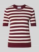 Gebreid shirt van viscosemix met streepmotief