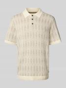 Regular fit poloshirt met structuurmotief, model 'JUDE'
