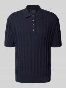 Poloshirt in gebreide look, model 'MASON'