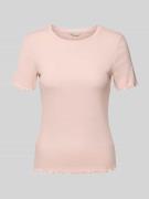 Slim fit T-shirt van katoenmix
