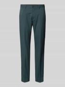 Slim fit pantalon met riemlussen