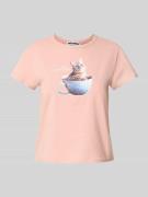 T-shirt met motief- en labelprint