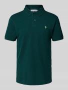 Regular fit poloshirt met labelstitching