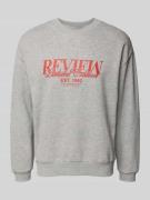 Sweatshirt met ronde hals en labelprint