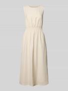 Midi-jurk met smokdetails, model 'Disa'