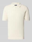 Regular fit poloshirt met structuurmotief