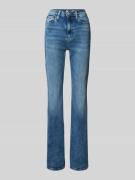 Flared jeans van katoenmix