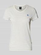 Slim fit T-shirt met streepmotief, model 'Stripe eyben'