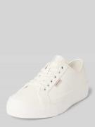 Leren sneakers met labeldetails, model 'VULC FLATFORM'