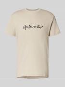 T-shirt met labelprint en ronde hals