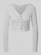 Kort gebreid jack met knoopsluiting