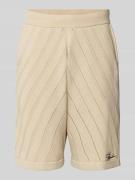 Relaxed fit korte broek met labelstitching, model 'Canva'
