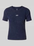 T-shirt met label- en motiefstitching