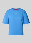 Pyjamabovendeel met logoprint en ronde hals