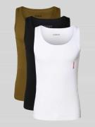Tanktop met labelprint in een set van 3 stuks